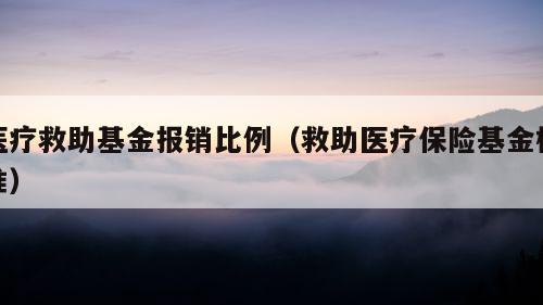 医疗救助基金报销比例（救助医疗保险基金标准）