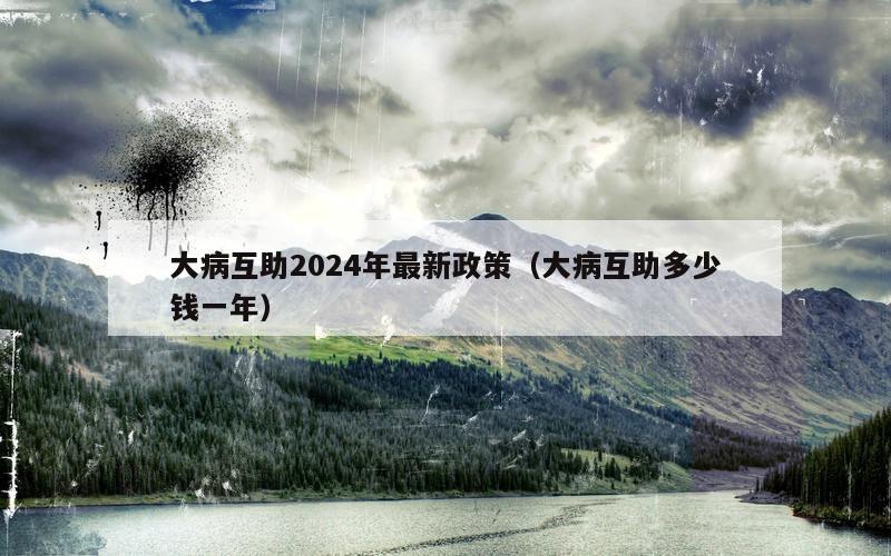 大病互助2024年最新政策（大病互助多少钱一年）