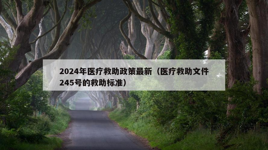 2024年医疗救助政策最新（医疗救助文件245号的救助标准）