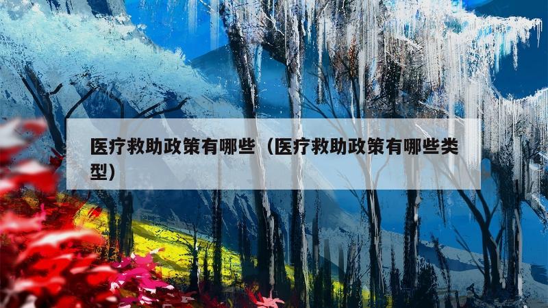 医疗救助政策有哪些（医疗救助政策有哪些类型）