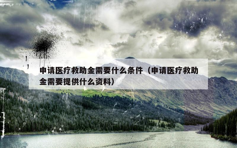 申请医疗救助金需要什么条件（申请医疗救助金需要提供什么资料）